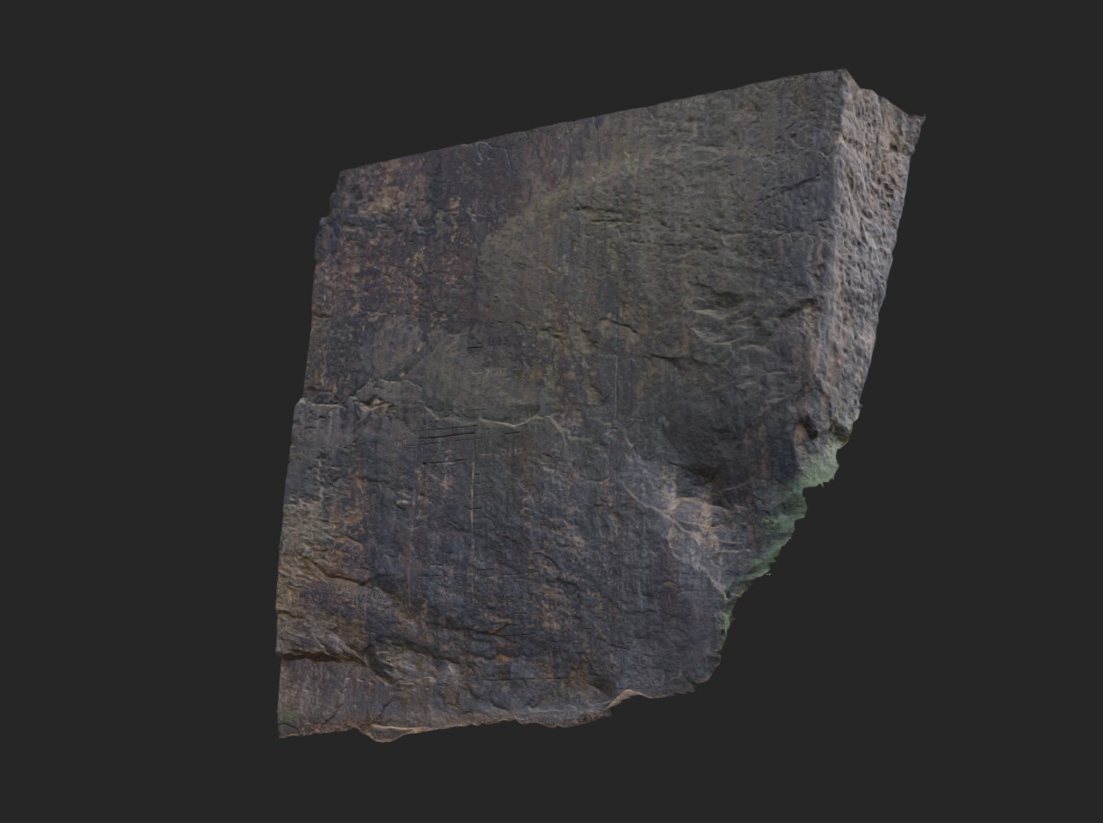 3D model historického vodočtu v Děčíně.