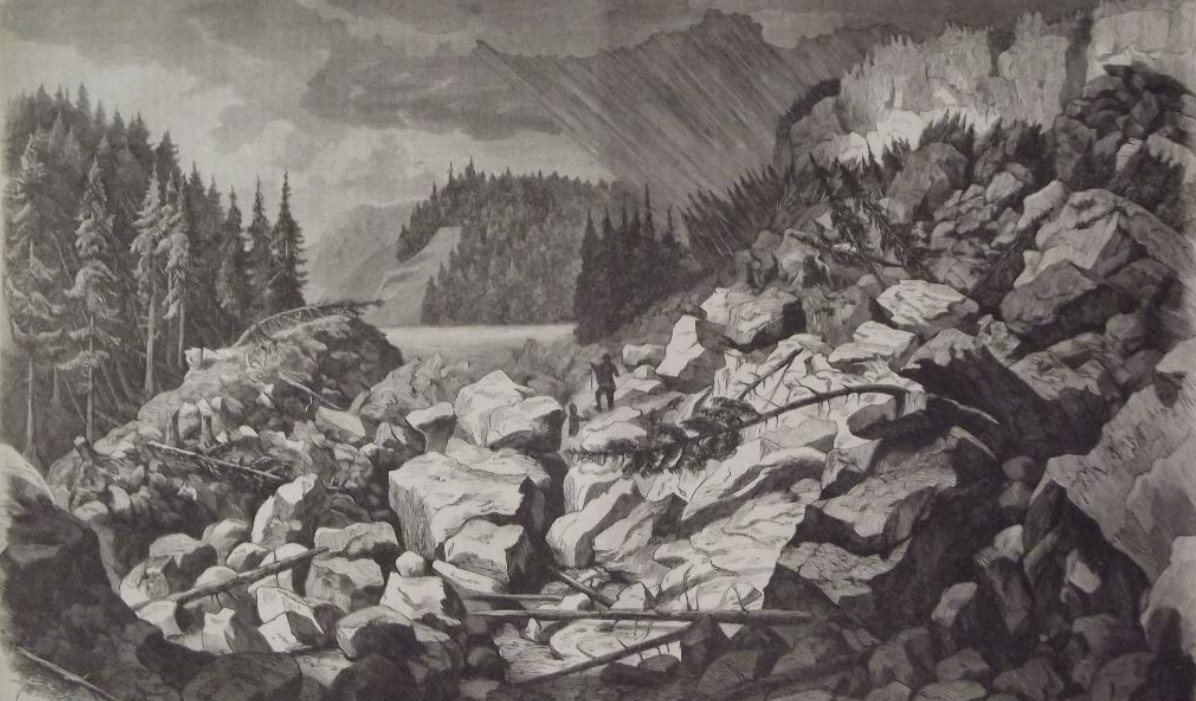 Stará ilustrace Odlezelského jezera